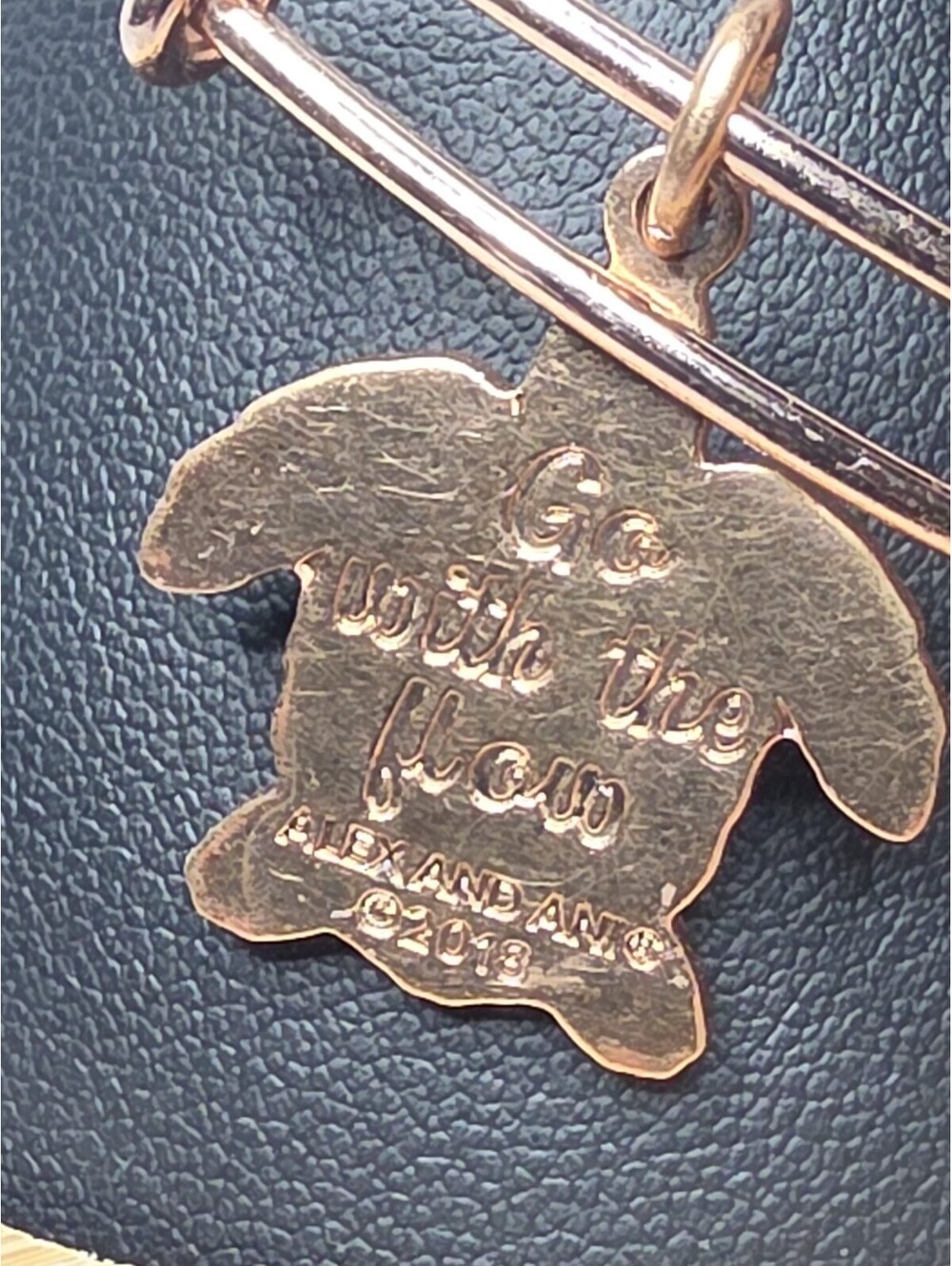 Alex and Ani Go With the Flow Rafaelian Gold Turtle Wire Bracelet 2018